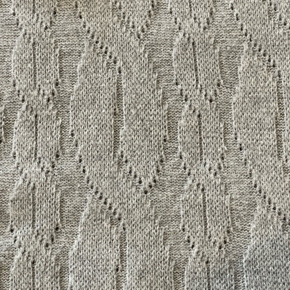 Kal Rieman Sandra Wide Collared Quarter Zip Pullover Cable Knit Sweater, Gray, L - Picture 12 of 16